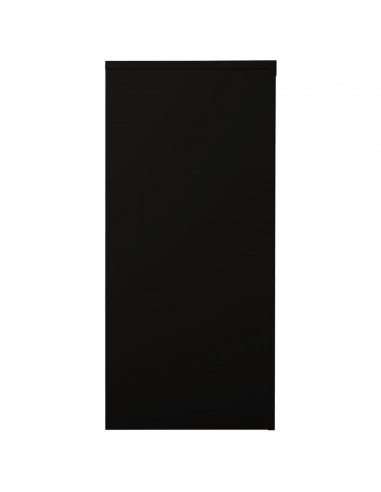 Armadio con Ante Scorrevoli Nero 90x40x90 cm in Acciaio