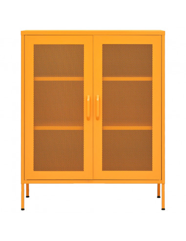 Armadietto Giallo Senape 80x35x101,5 cm in Acciaio