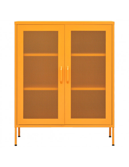 Armadietto Giallo Senape 80x35x101,5 cm in Acciaio