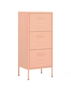 Armadietto Rosa 42,5x35x101,5 cm in Acciaio 2