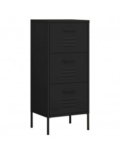 Armadietto Nero 42,5x35x101,5 cm in Acciaio 2