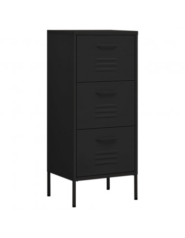 Armadietto Nero 42,5x35x101,5 cm in Acciaio