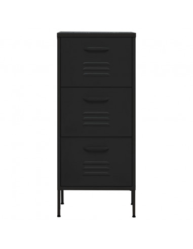 Armadietto Nero 42,5x35x101,5 cm in Acciaio