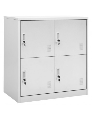 Armadietti con Chiave 5 pz Grigio Chiaro 90x45x92,5 cm Acciaio