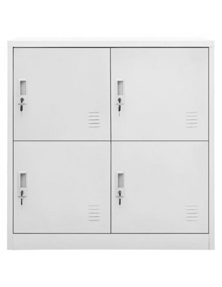 Armadietti con Chiave 5 pz Grigio Chiaro 90x45x92,5 cm Acciaio