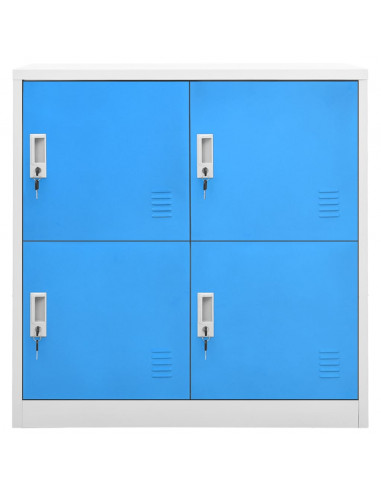 Armadietti e Chiavi 5pz Grigio Chiaro Blu 90x45x92,5cm Acciaio