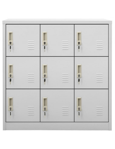 Armadietti con Chiave 5 pz Grigio Chiaro 90x45x92,5 cm Acciaio