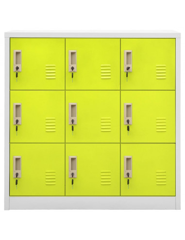 Armadietti Chiavi 5pz Grigio Chiaro Verde 90x45x92,5cm Acciaio