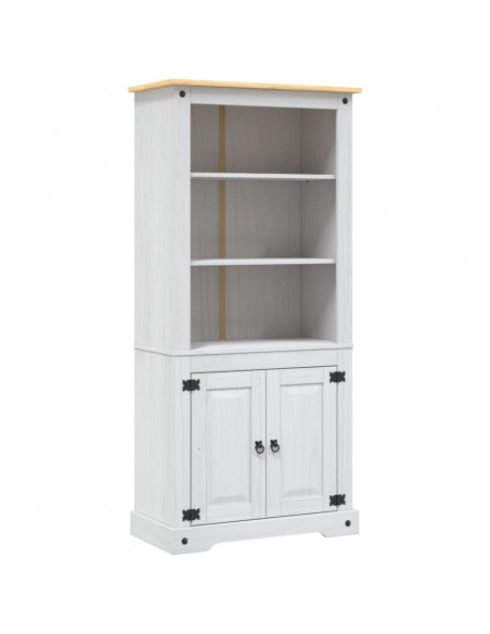 Credenza in Legno di Pino Messicano Corona Bianco 80x40x170 cm