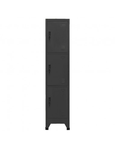 Armadietto con Serratura Antracite 38x45x180 cm in Acciaio