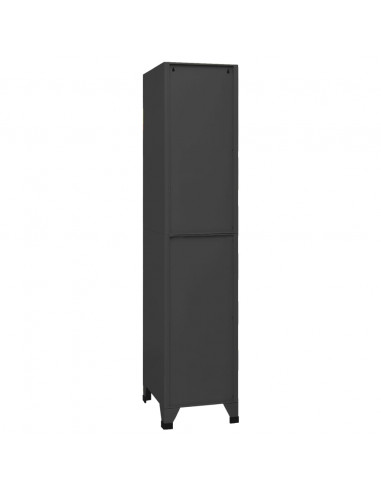 Armadietto con Serratura Antracite 38x45x180 cm in Acciaio