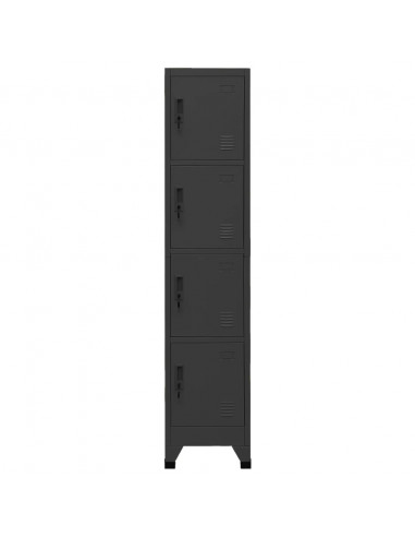 Armadietto con Serratura Antracite 38x45x180 cm in Acciaio