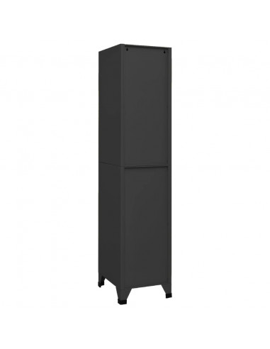 Armadietto con Serratura Antracite 38x45x180 cm in Acciaio