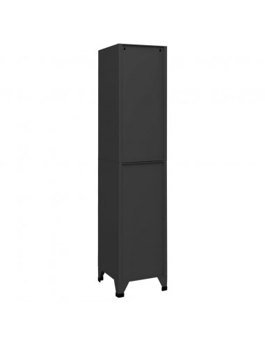 Armadietto con Serratura Antracite 38x45x180 cm in Acciaio