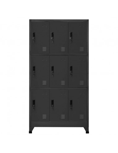 Armadietto con Serratura Antracite 90x45x180 cm in Acciaio