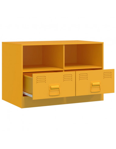 Mobili TV 2 pz Giallo Senape 67x39x44 cm in Acciaio