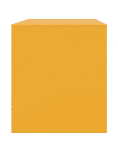 Mobili TV 2 pz Giallo Senape 67x39x44 cm in Acciaio