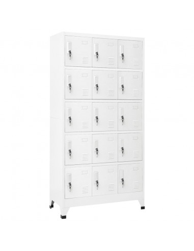 Armadietto con Serratura Grigio Chiaro 90x40x180 cm in Acciaio