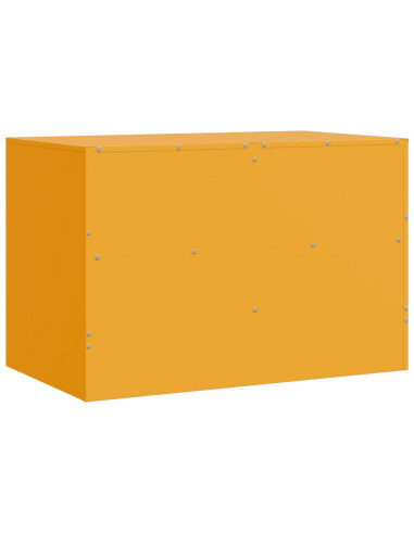 Mobili TV 2 pz Giallo Senape 67x39x44 cm in Acciaio