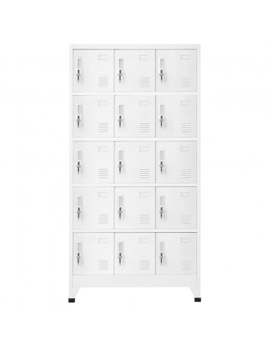 Armadietto con Serratura Grigio Chiaro 90x40x180 cm in Acciaio