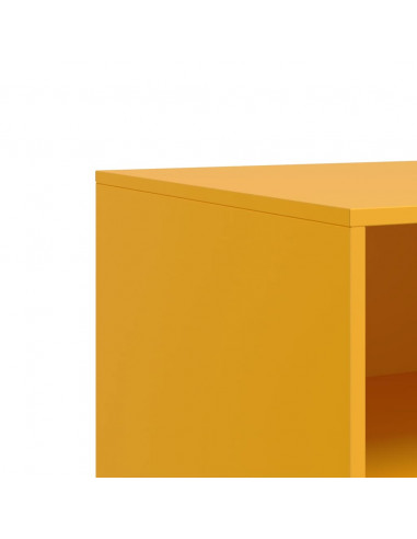 Mobili TV 2 pz Giallo Senape 67x39x44 cm in Acciaio