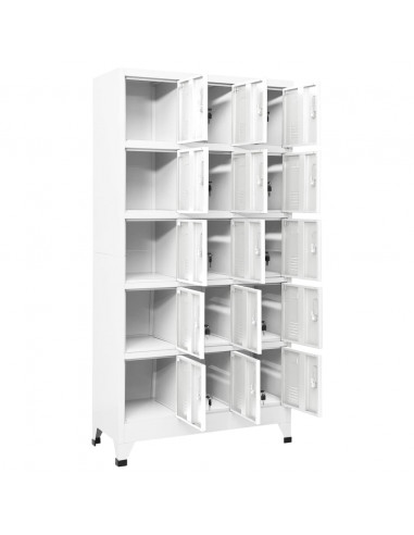 Armadietto con Serratura Grigio Chiaro 90x40x180 cm in Acciaio