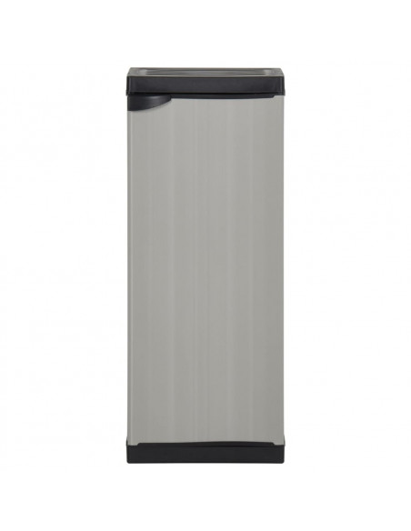 Armadietto da Giardino con 1 Ripiano Grigio e Nero 35x40x85 cm