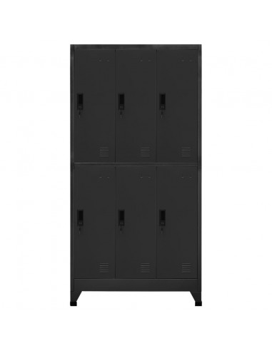 Armadietto con Serratura Antracite 90x45x180 cm in Acciaio