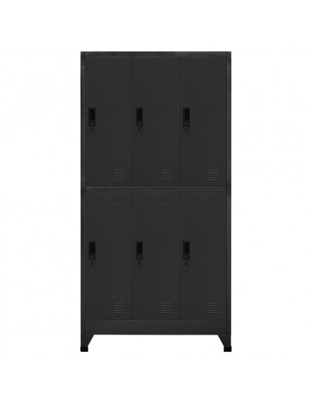 Armadietto con Serratura Antracite 90x45x180 cm in Acciaio