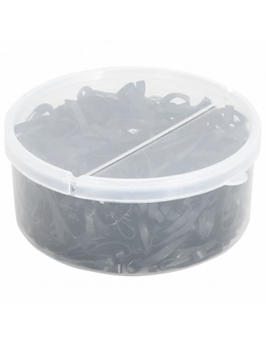 Elastici per Trecce Cavallo 500 pz Neri in Silicone