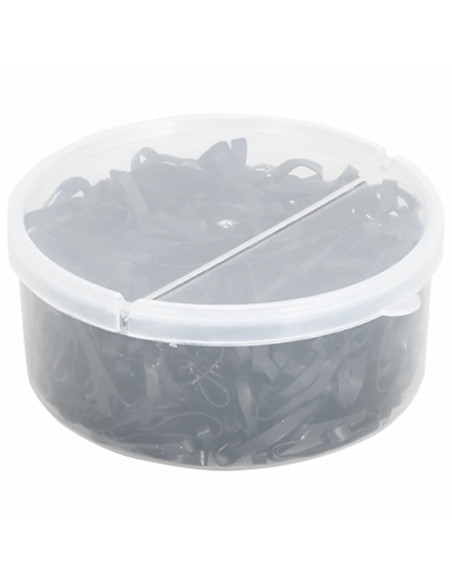Elastici per Trecce Cavallo 500 pz Neri in Silicone