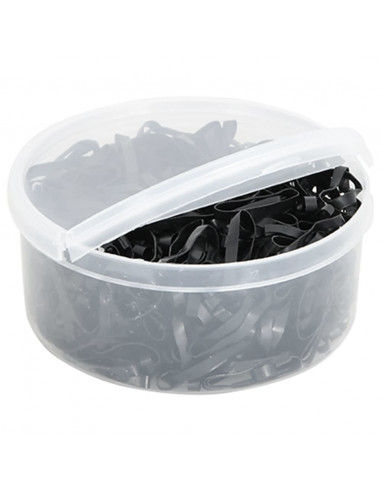 Elastici per Trecce Cavallo 500 pz Neri in Silicone