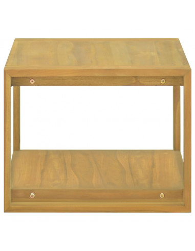 Mobile da Bagno a Parete 60x45x35 cm in Legno Massello di Teak