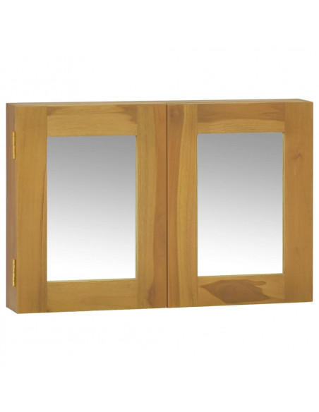 Mobile a Specchio 60x10x40 cm in Legno Massello di Teak