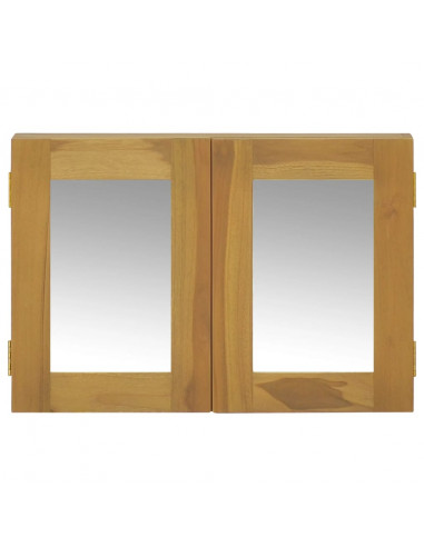 Mobile a Specchio 60x10x40 cm in Legno Massello di Teak