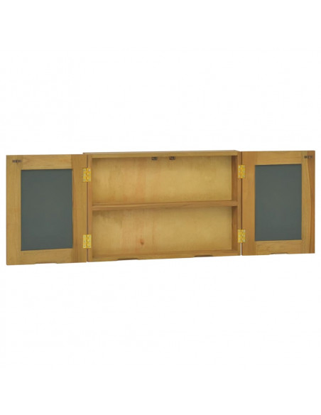 Mobile a Specchio 60x10x40 cm in Legno Massello di Teak