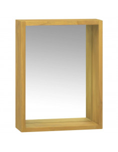 Mobile a Specchio 30x10x40 cm in Legno Massello di Teak 2