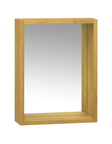 Mobile a Specchio 30x10x40 cm in Legno Massello di Teak