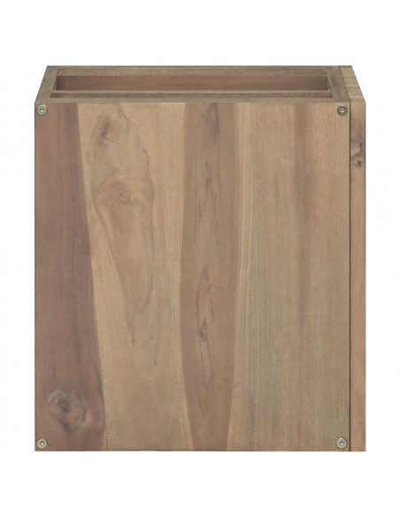 Mobile da Bagno a Parete 46x25,5x40cm in Legno Massello di Teak