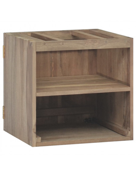 Mobile da Bagno a Parete 46x25,5x40cm in Legno Massello di Teak
