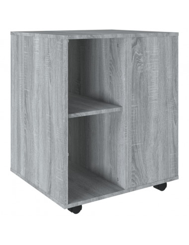 Armadietto con Ruote Grigio Sonoma 60x53x72cm Legno Multistrato