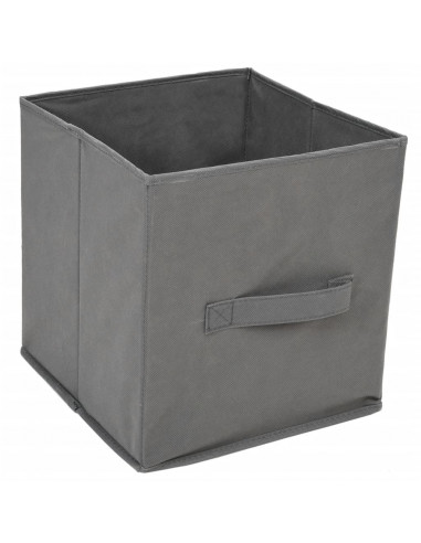 Armadietto con 4 Cesti in Tessuto Grigio 63x30x71 cm Acciaio