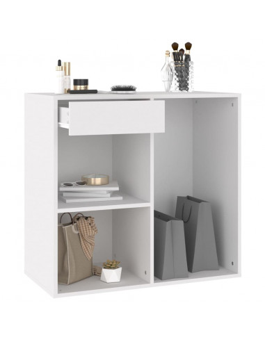 Armadietto per Cosmetici Bianco 80x40x75cm in Legno Multistrato