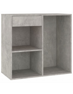 Armadietto per Cosmetici Grigio Cemento 80x40x75 cm in Legno 2