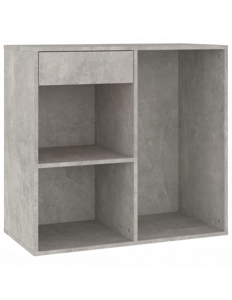 Armadietto per Cosmetici Grigio Cemento 80x40x75 cm in Legno