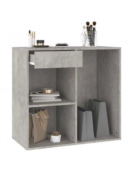 Armadietto per Cosmetici Grigio Cemento 80x40x75 cm in Legno