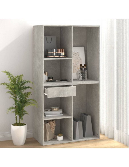 Armadietto per Cosmetici Grigio Cemento 80x40x75 cm in Legno