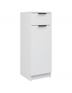 Armadio da Bagno Bianco 32x34x90 cm in Legno Multistrato 2