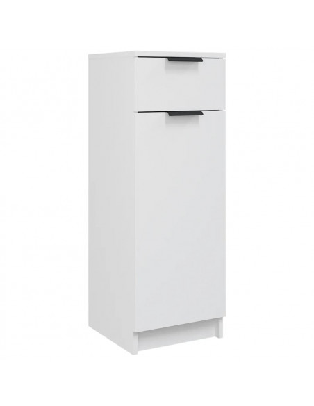 Armadio da Bagno Bianco 32x34x90 cm in Legno Multistrato