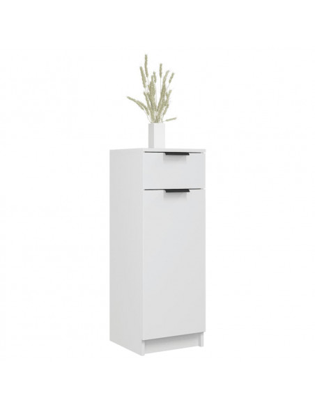 Armadio da Bagno Bianco 32x34x90 cm in Legno Multistrato